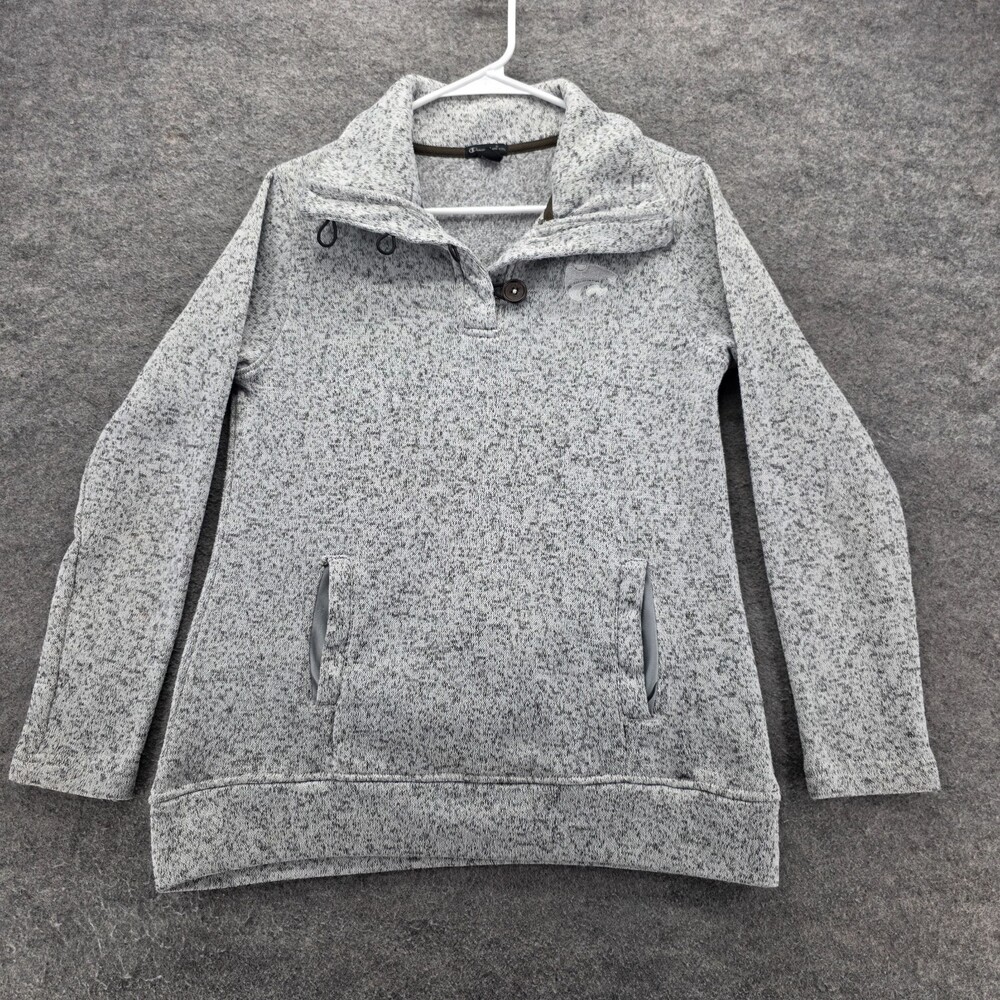 K State Wildcats Sweatshirt Womens Small Long Sleeve Gray Champion Elite